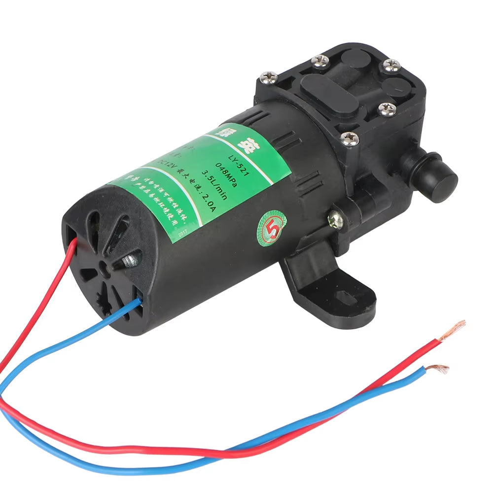 Agricultural Electric Water Pump Sprayer Accessories 3.5L/Min DC12V Micro High Pressure Diaphragm Water Spray Car Wash