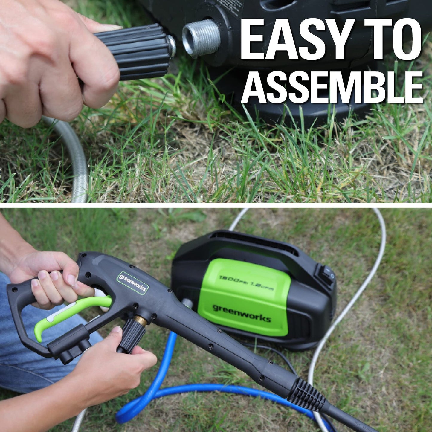 Greenworks 25-Foot Universal Pressure Washer High Pressure Hose Attach