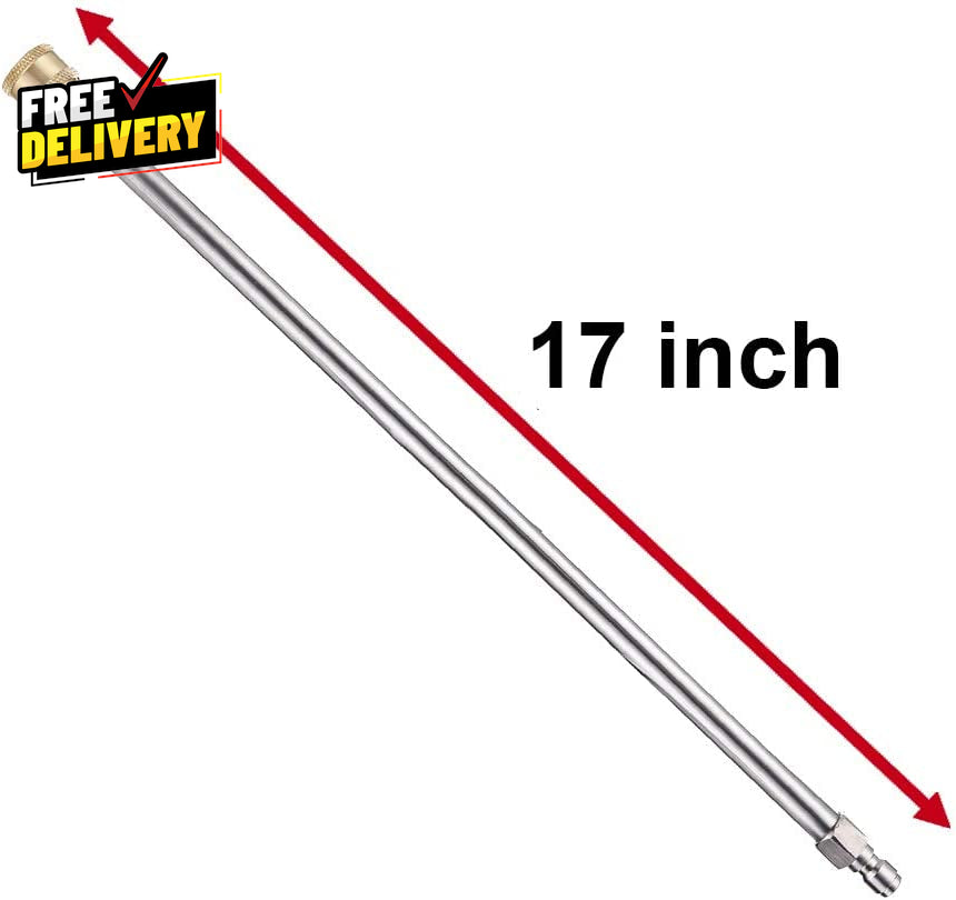 Pressure Washer Extension Wand 17 Inch Stainless Steel 1/4 Inch Quick Connect...