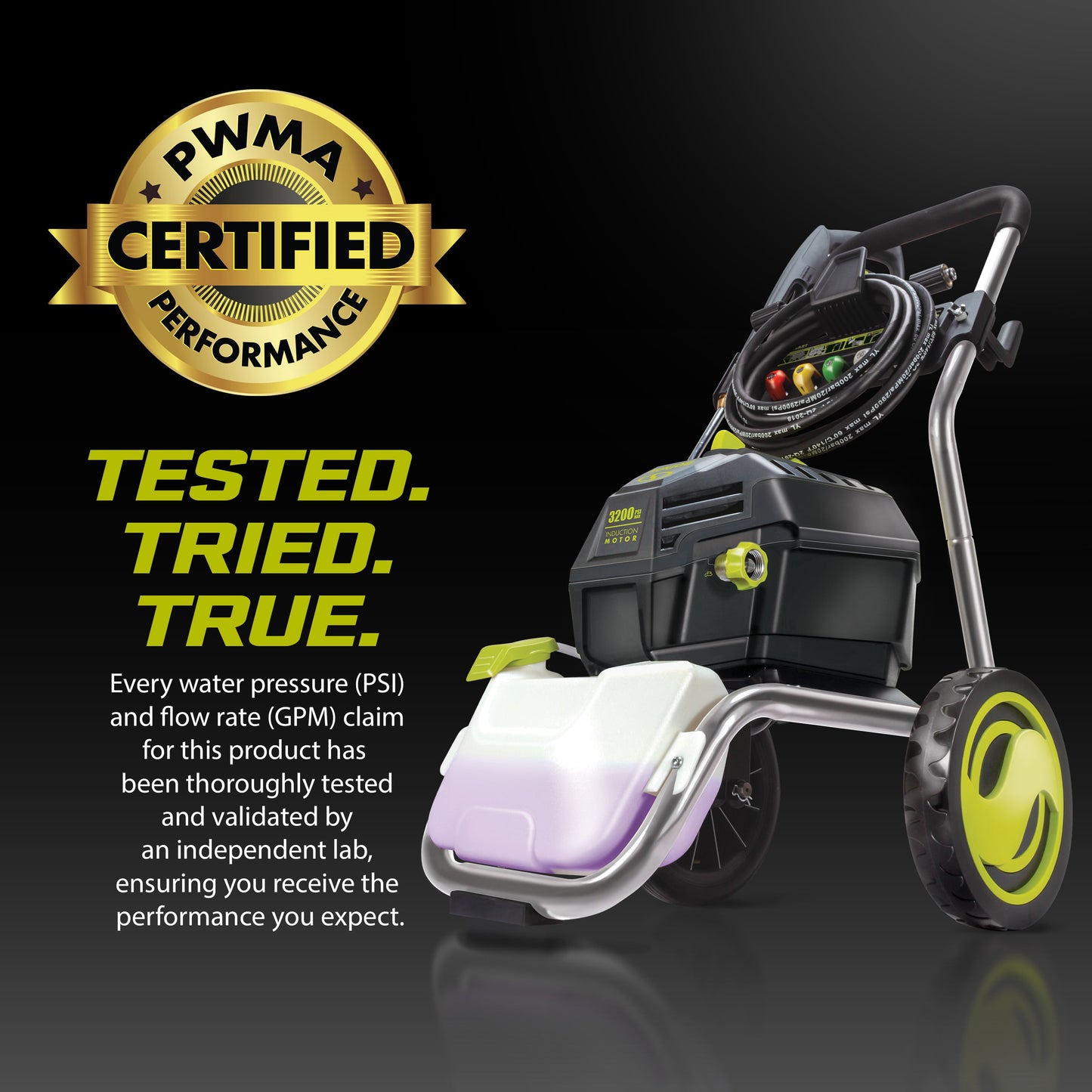 Electric Pressure Washer, Quick Connect Nozzles & Adjustable Wand, 14.9-Amp