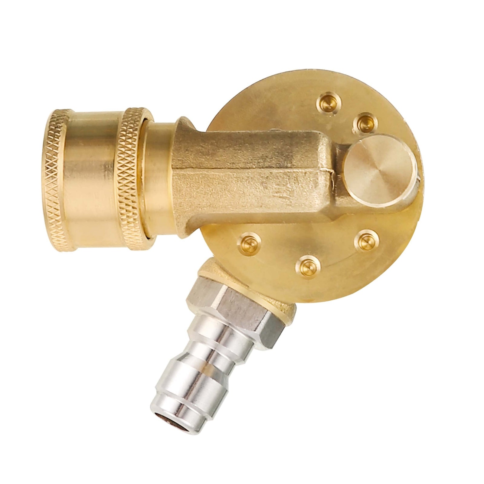 7 Angles Pressure Washer Pivoting Coupler Attachment 1/4 Inch Quick Connect