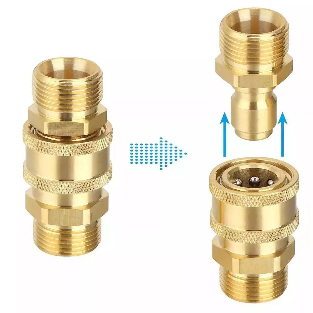 4PCS Pressure Washer Adapter Set Quick Disconnect Kit M22 Swivel 3/8'' Connects