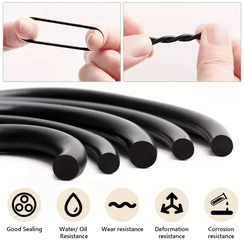 990Pcs Nitrile Rubber O Ring Kit Washer Gasket Seals Rubber Grommet Assortment for Pressure Washer Plumbing