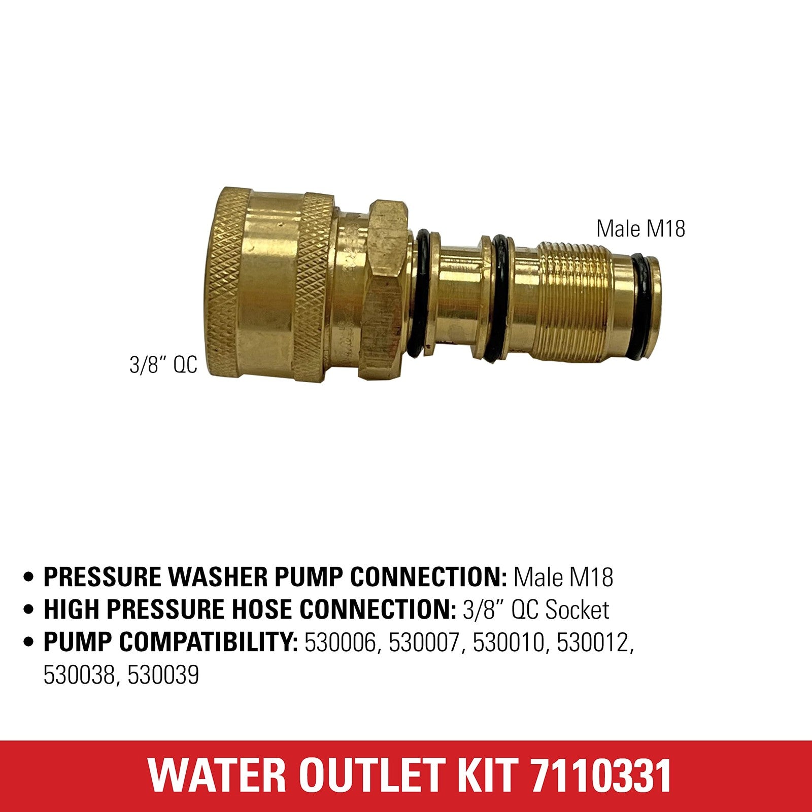 Simpson Replacement Water Outlet Fitting for AAA Pressure Washer Pumps