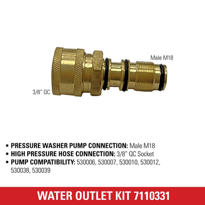 Simpson Replacement Water Outlet Fitting for AAA Pressure Washer Pumps