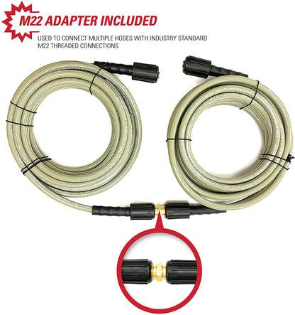 Simpson Cleaning 40224 Morflex Series 3300 PSI Pressure Washer Hose, 1/4" by 25'