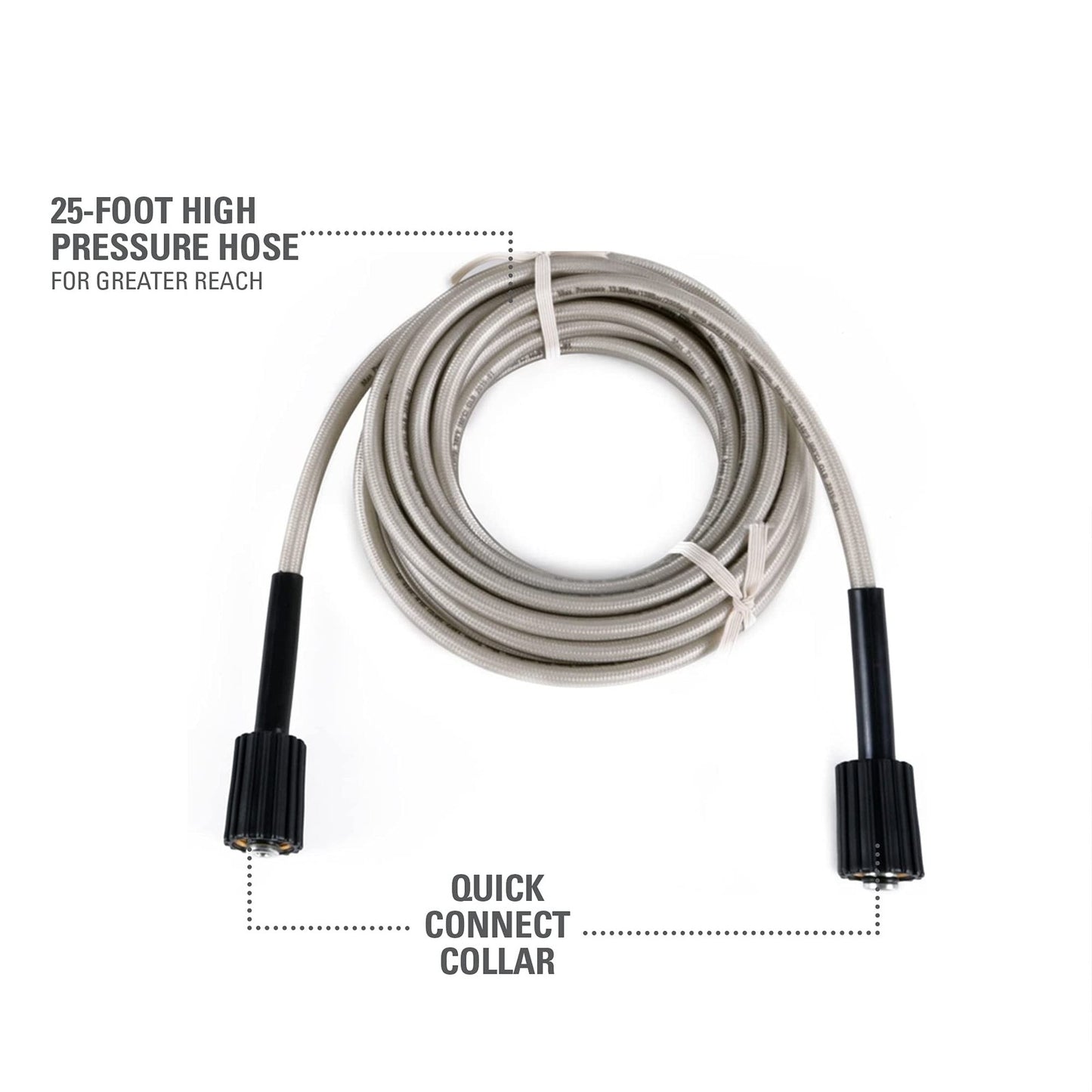 Greenworks 25-Foot Universal Pressure Washer High Pressure Hose Attach