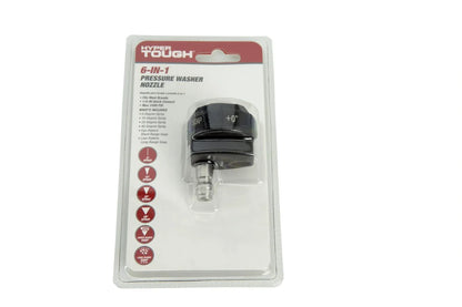 Quick Connect 6-In-1 Nozzle for Pressure Washer, Metal, Black,Pressure Washer Attachment