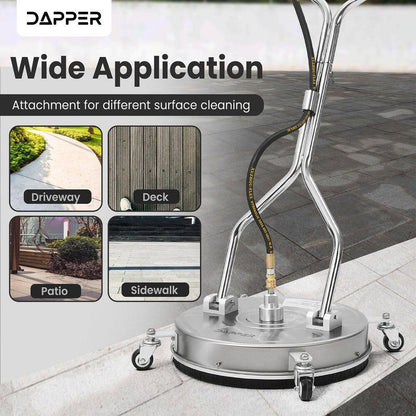 20 In. 4350 PSI Pressure Washer Surface Cleaner with 2 Hose Adapters