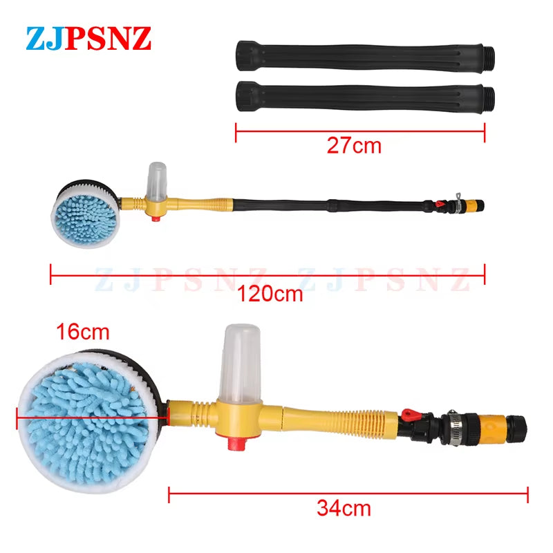 Car Auto 360Degree Rotary Wash Brush Kits Automatic Rotating Adjustable Dip Wash Brush High Pressure Washer for Vehicle Cleaning