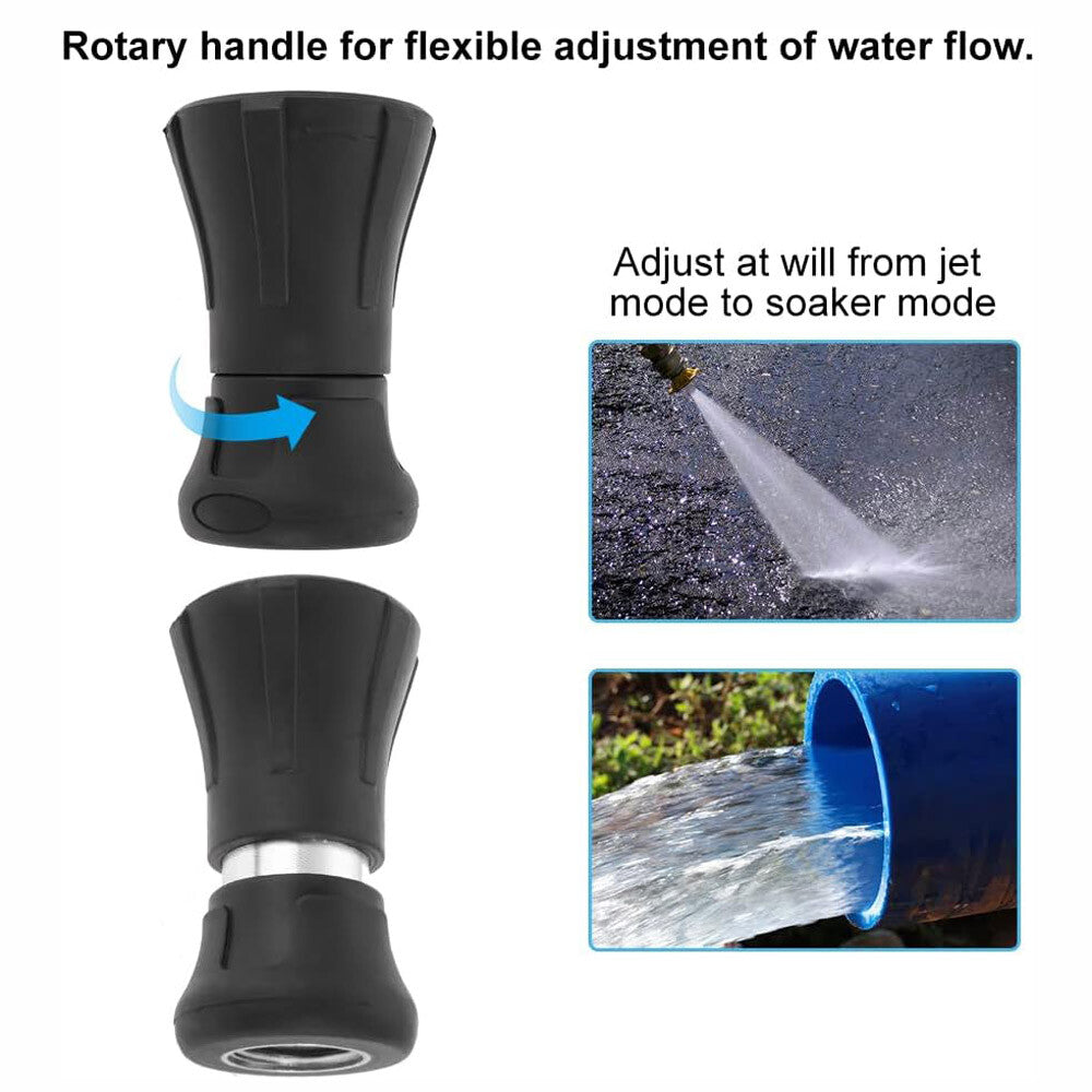 Fire Hose Nozzle Water Sprayer Garden Adjustable High Pressure Washer Jet USA