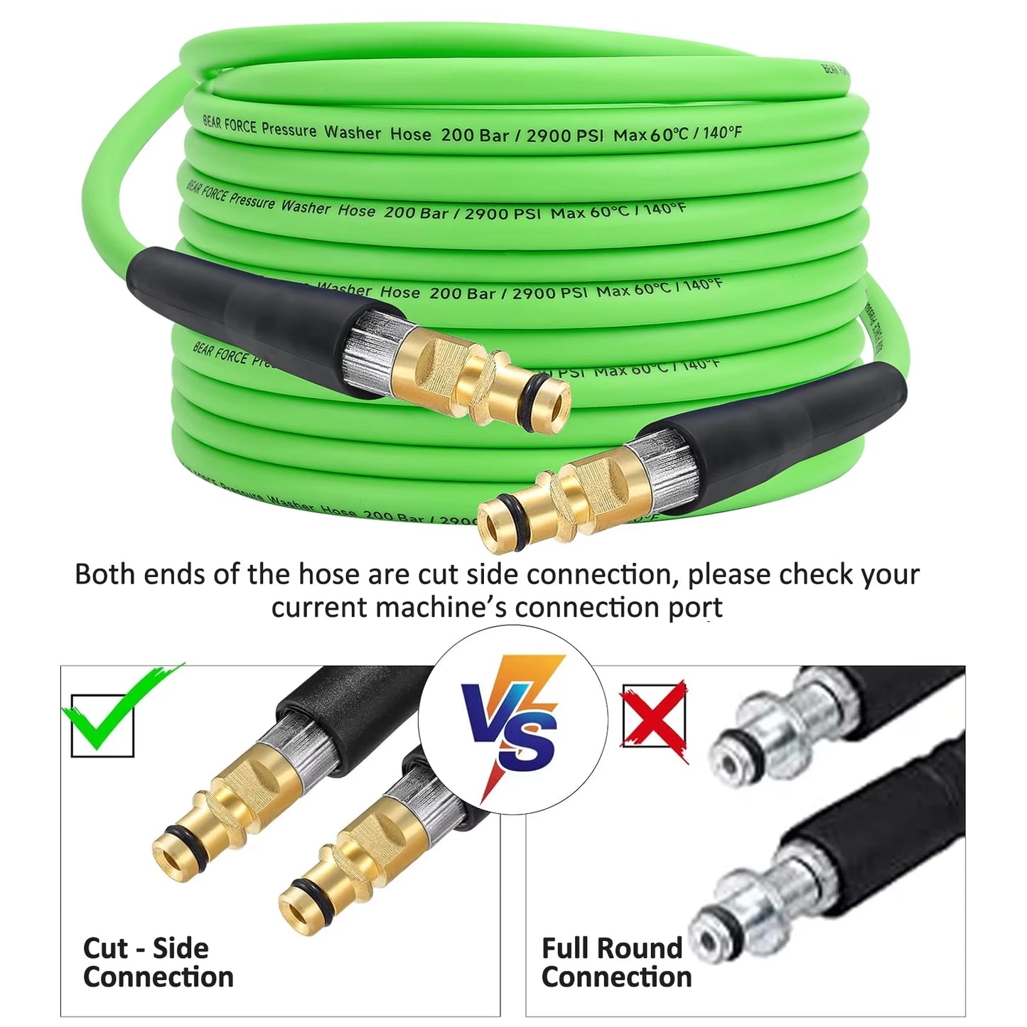 15M/50Ft Pressure Washer Replacement Hose Super Flexible Hose 2900 PSI Kink Resistant Hose for Karcher K2-K7 Quick Connector