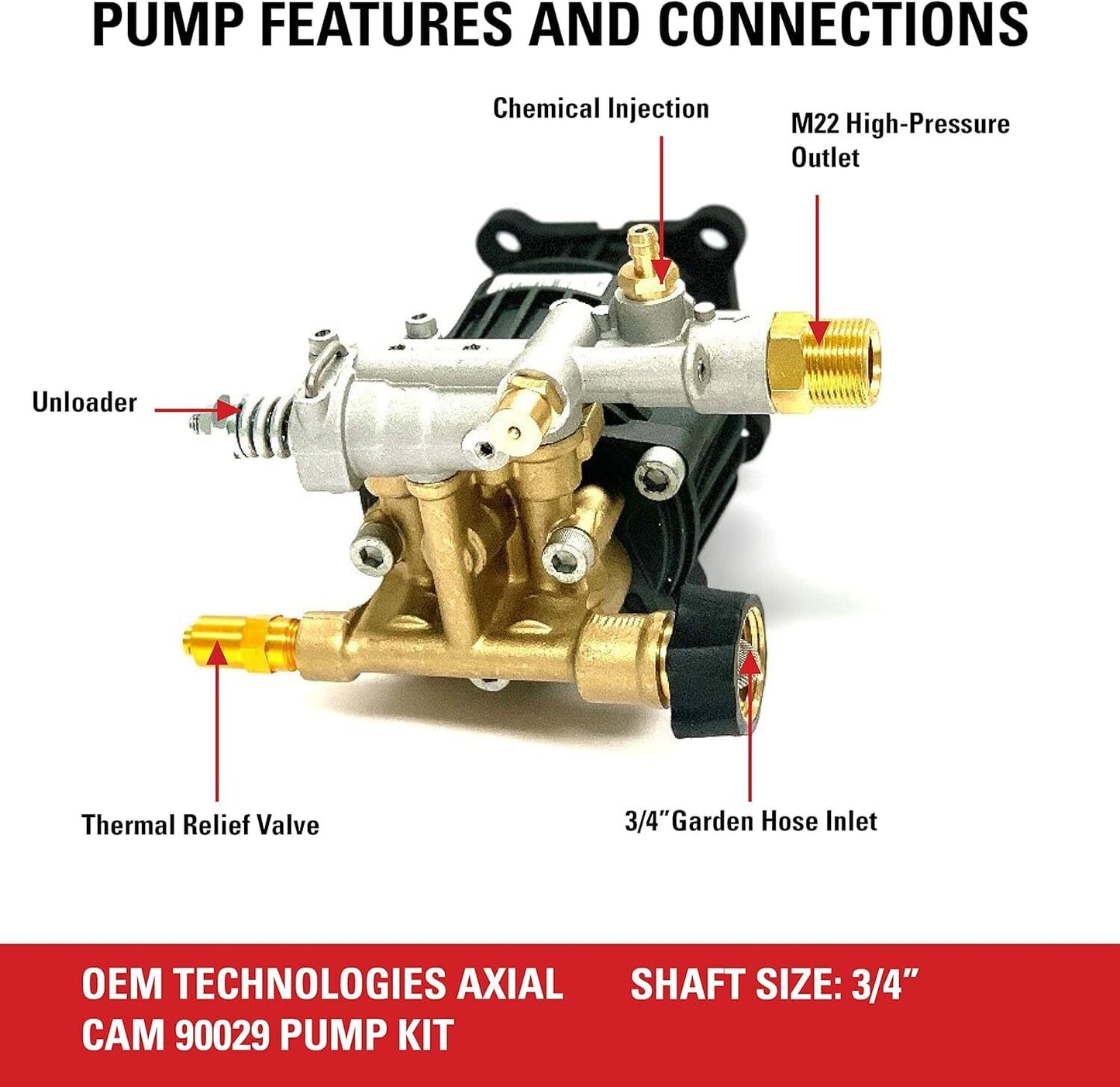 3400 PSI Pressure Washer Pump Replacement Kit Easy Install Durable Performance