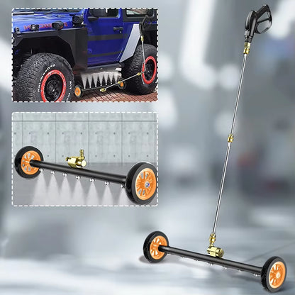 Pressure Washer Surface Cleaner Water Broom under Car Chassis Floor Wash 4000PSI Power Washer Attachment for Car Deck Garden