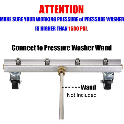 M MINGLE Pressure Washer Undercarriage Cleaner, under Car Wash, 4000 PSI (13 Inch)