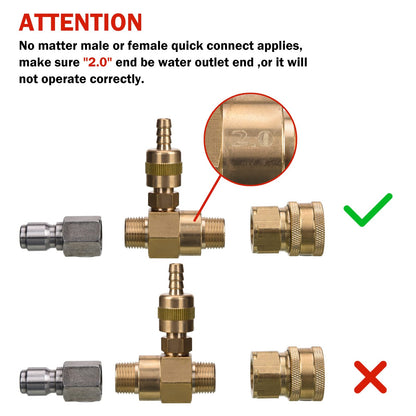 M Mingle Adjustable Chemical Injector Kit for Pressure Washer, Soap In