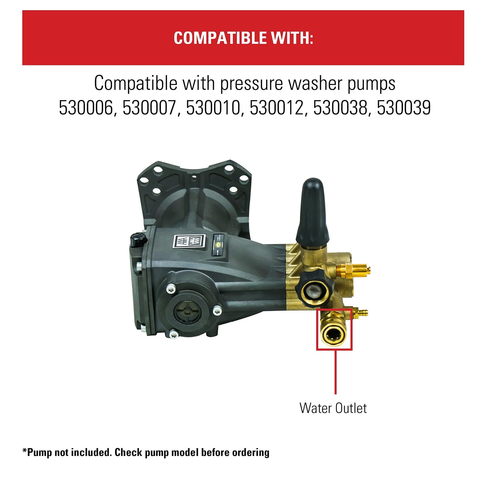 Simpson Replacement Water Outlet Fitting for AAA Pressure Washer Pumps
