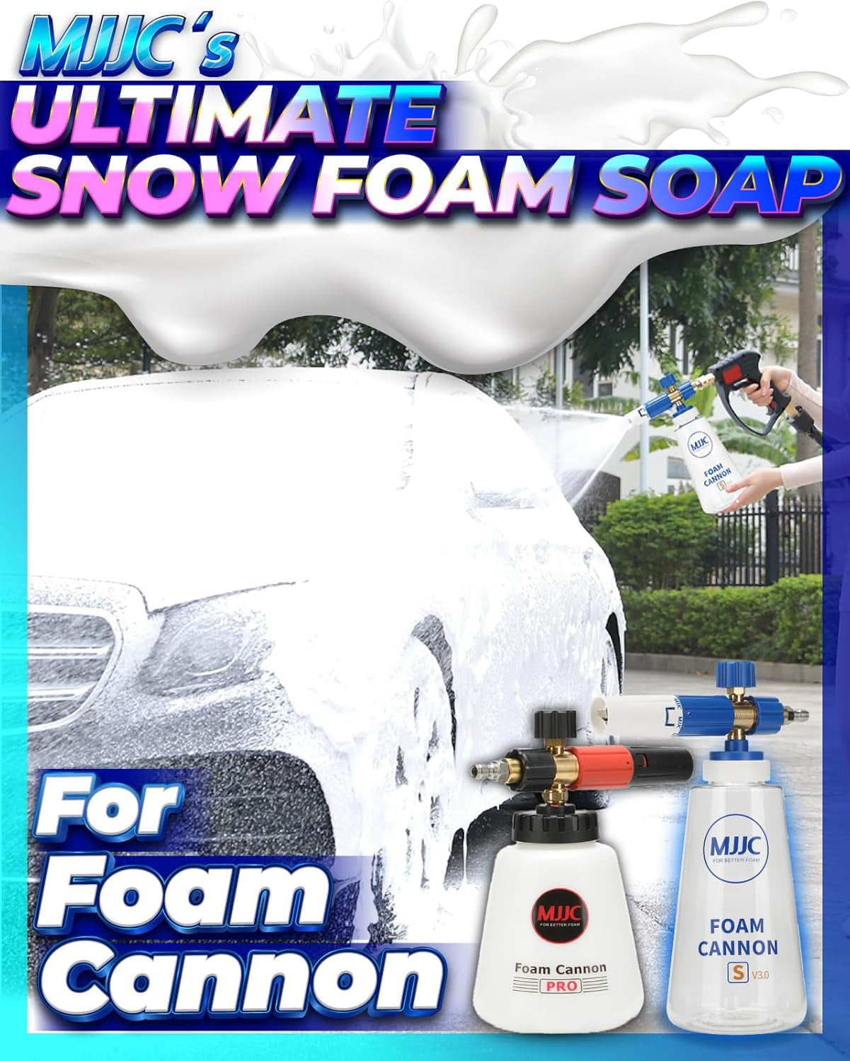 Foam (128 Fl Oz) Ultimate Snow Foam Car Wash Soap Specialized Car Shampoo for Foam Cannon and Pressure Washer, Safe for Cars (Ph Neutral, 10X Concentrated) Lime Mint Scent