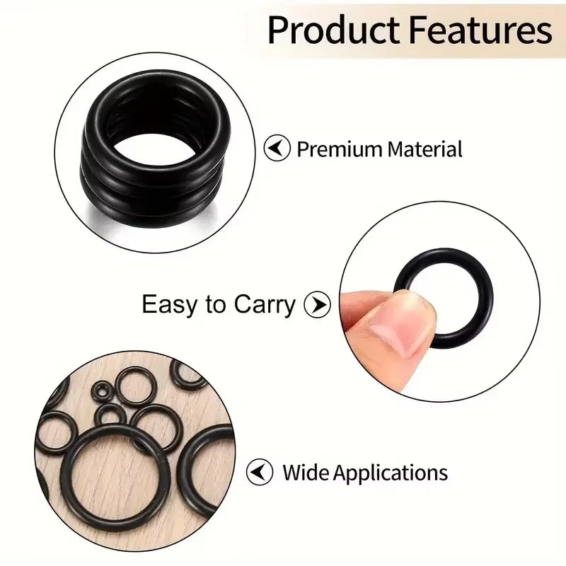 990Pcs Nitrile Rubber O Ring Kit Washer Gasket Seals Rubber Grommet Assortment for Pressure Washer Plumbing
