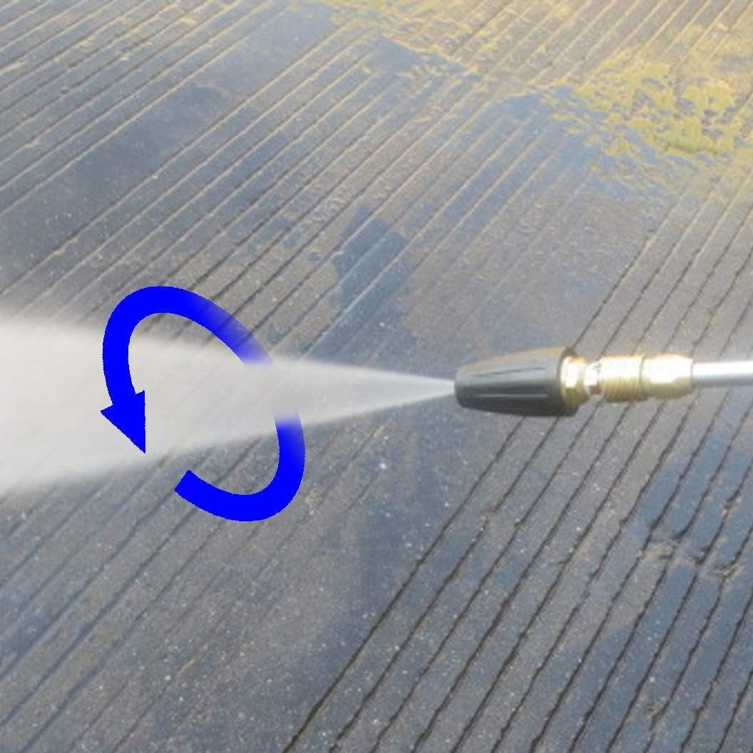 Turbo Nozzle for Pressure Washer, Rotating Nozzle and 5 Tips, 1/4 Inch Quick Connect, 3600 PSI, Orifice 2.5