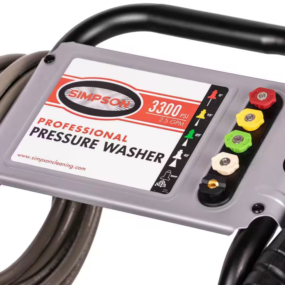 3300 PSI 2.5 GPM Gas Pressure Washer, HONDA GX200 Engine, Reliable Residential Cold Water Power Washer