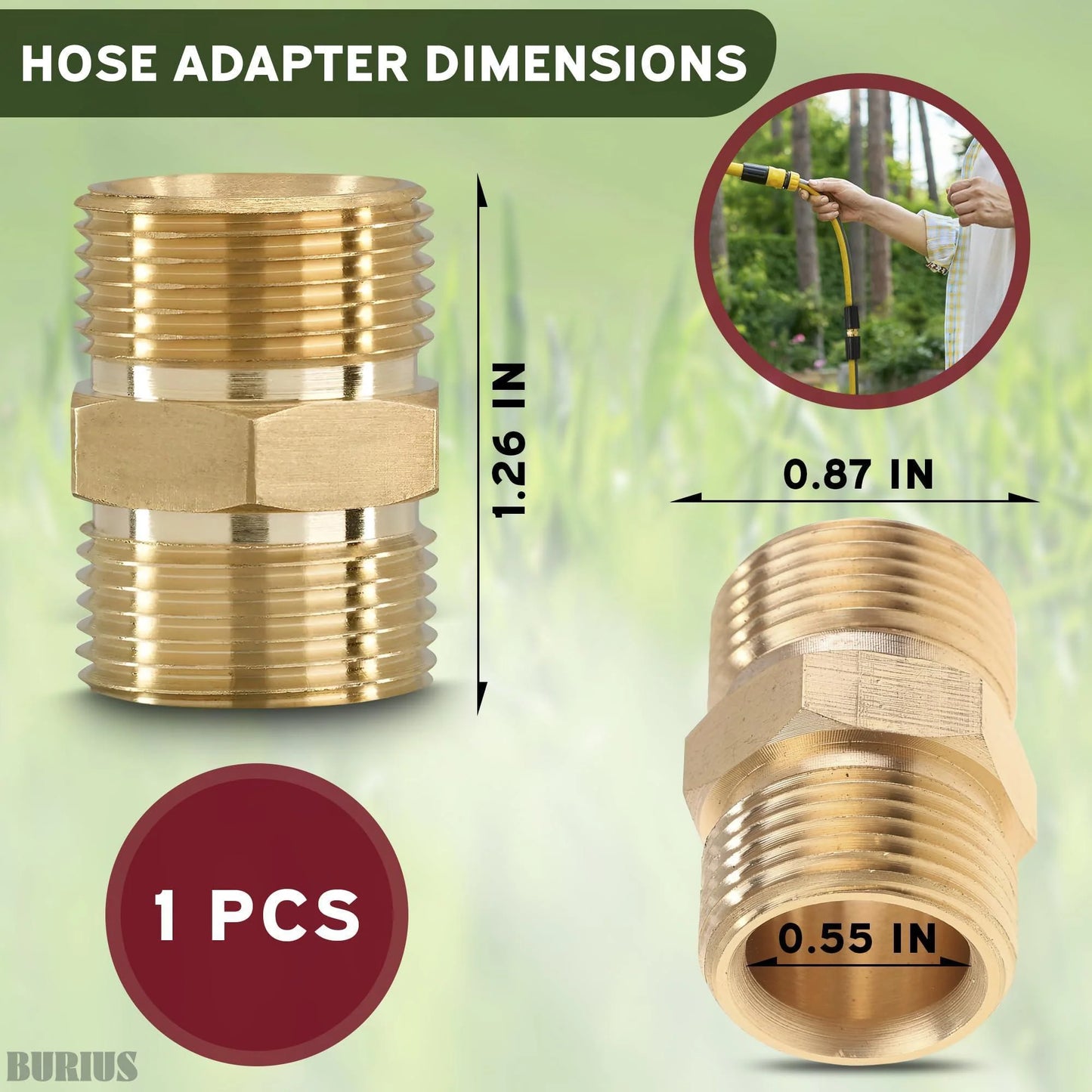 Pressure Washer Hose Connector M22 14Mm Pressure Washer Hose Coupler 4500 PSI Heavy Duty Brass Quick Connect and No Leak Design Easy & Secure Installation for Home & Professional Use