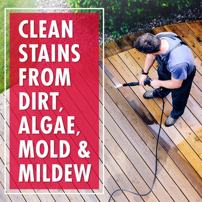 (2 Pack)  Outdoor Multi-Surface Cleaner Concentrate - Cleans Stains from Mildew, Mold & Algae, 1G
