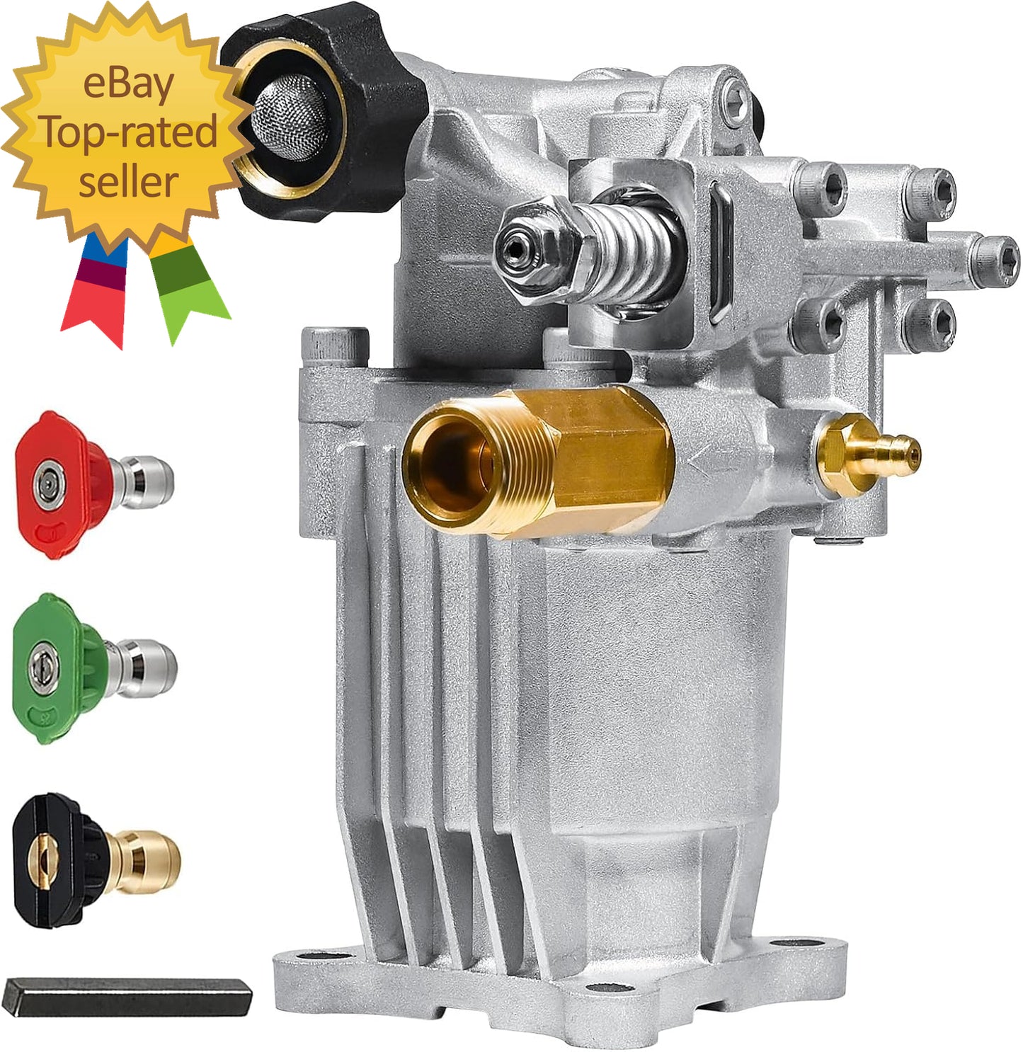 3/4" Shaft Horizontal Pressure Washer Pump 2600-3300 PSI 2.5 GPM Power Wash