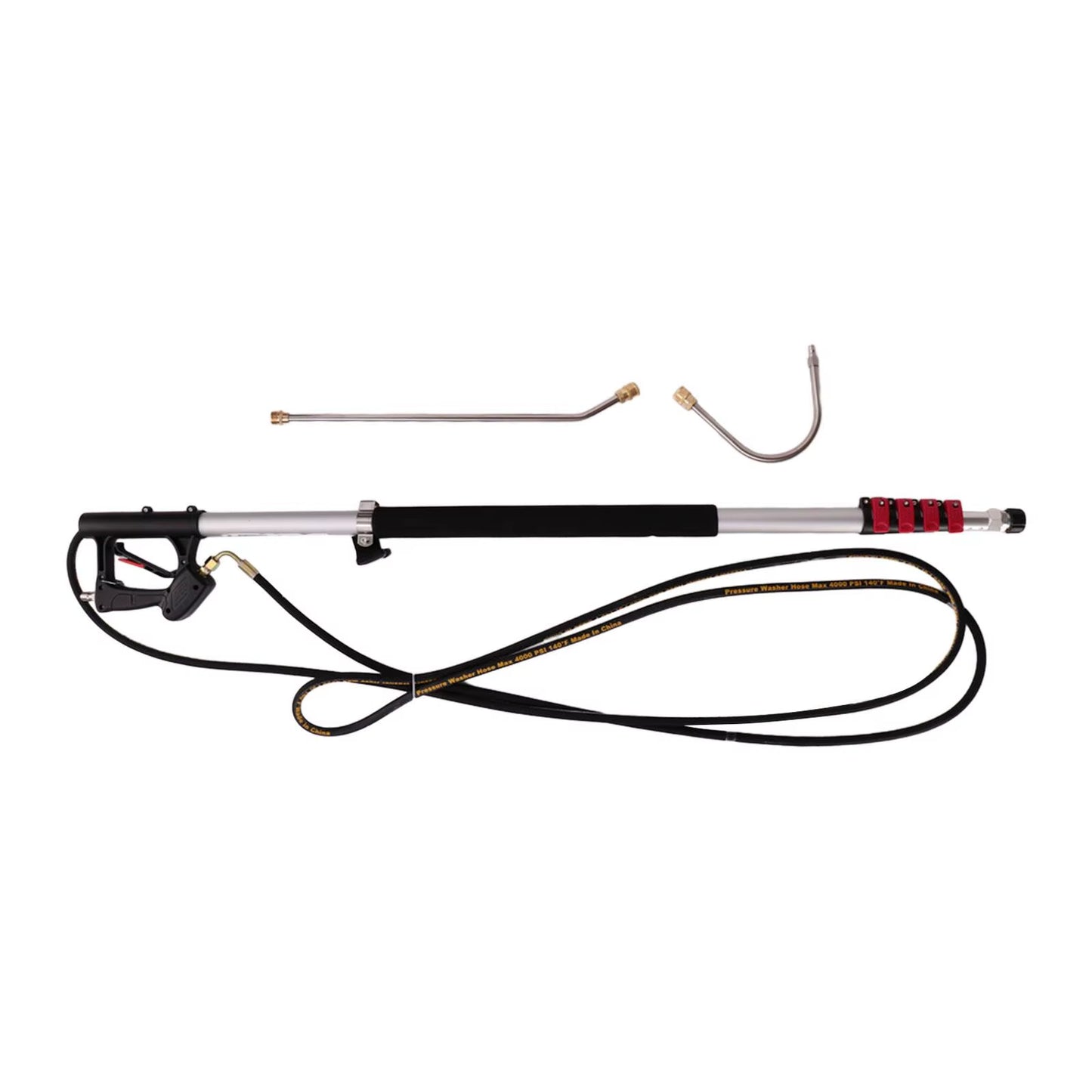 Aluminum Telescopic Lance Pressure Washer Wand 6.33M Quick Connect High Pressure Cleaner Tool for Roof Car