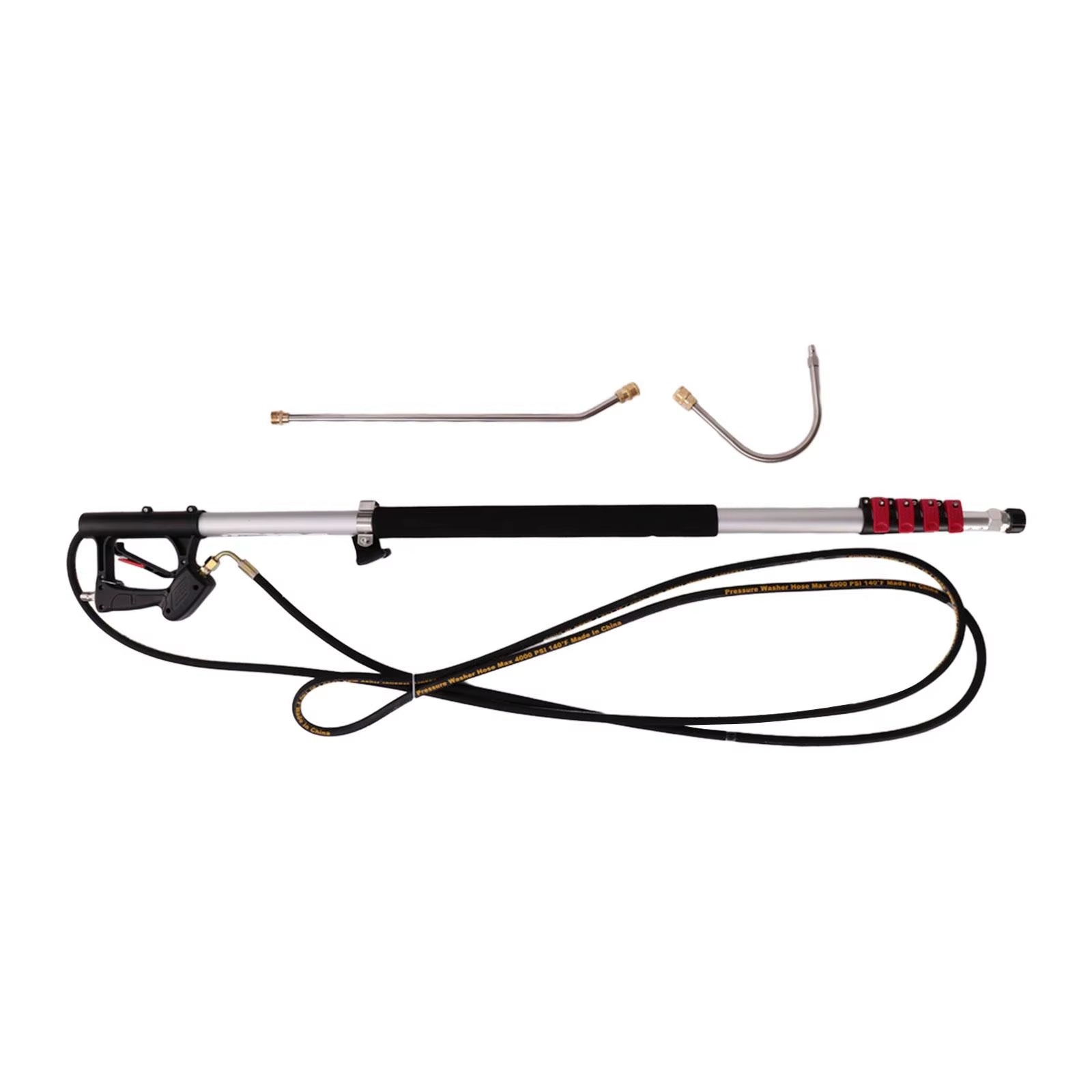 Aluminum Telescopic Lance Pressure Washer Wand 6.33M Quick Connect High Pressure Cleaner Tool for Roof Car
