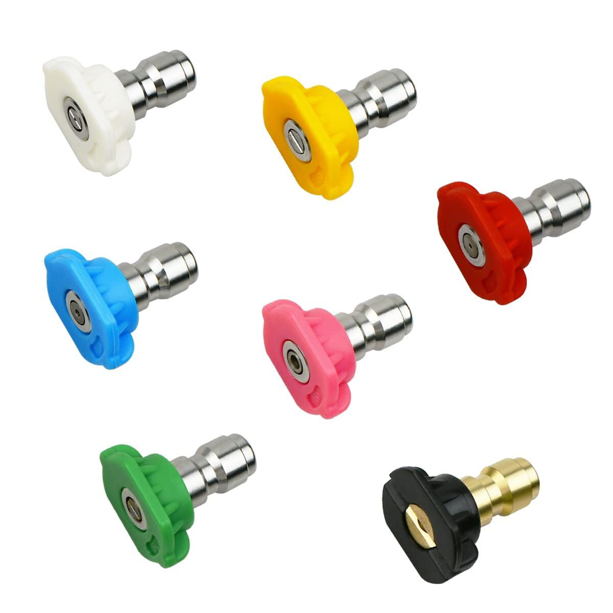 7Pack Pressure Washer Nozzle Tips Car Wash High Pressure Hose Turbo Nozzle Spray