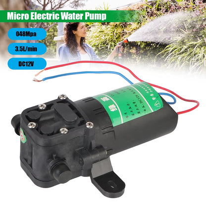 Agricultural Electric Water Pump Sprayer Accessories 3.5L/Min DC12V Micro High Pressure Diaphragm Water Spray Car Wash