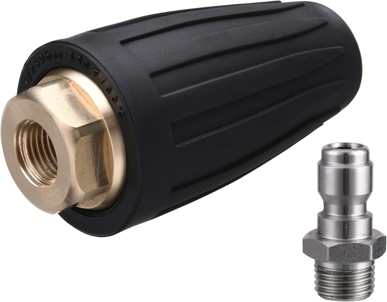 Turbo Nozzle for Pressure Washer, Rotating Nozzle and 5 Tips, 1/4 Inch Quick Connect, 3600 PSI, Orifice 2.5
