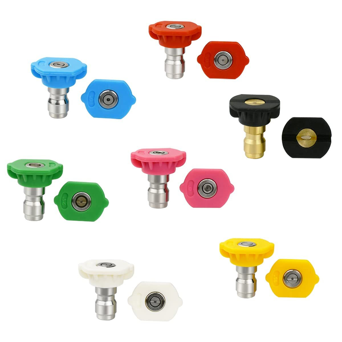 7Pack Pressure Washer Nozzle Tips Car Wash High Pressure Hose Turbo Nozzle Spray