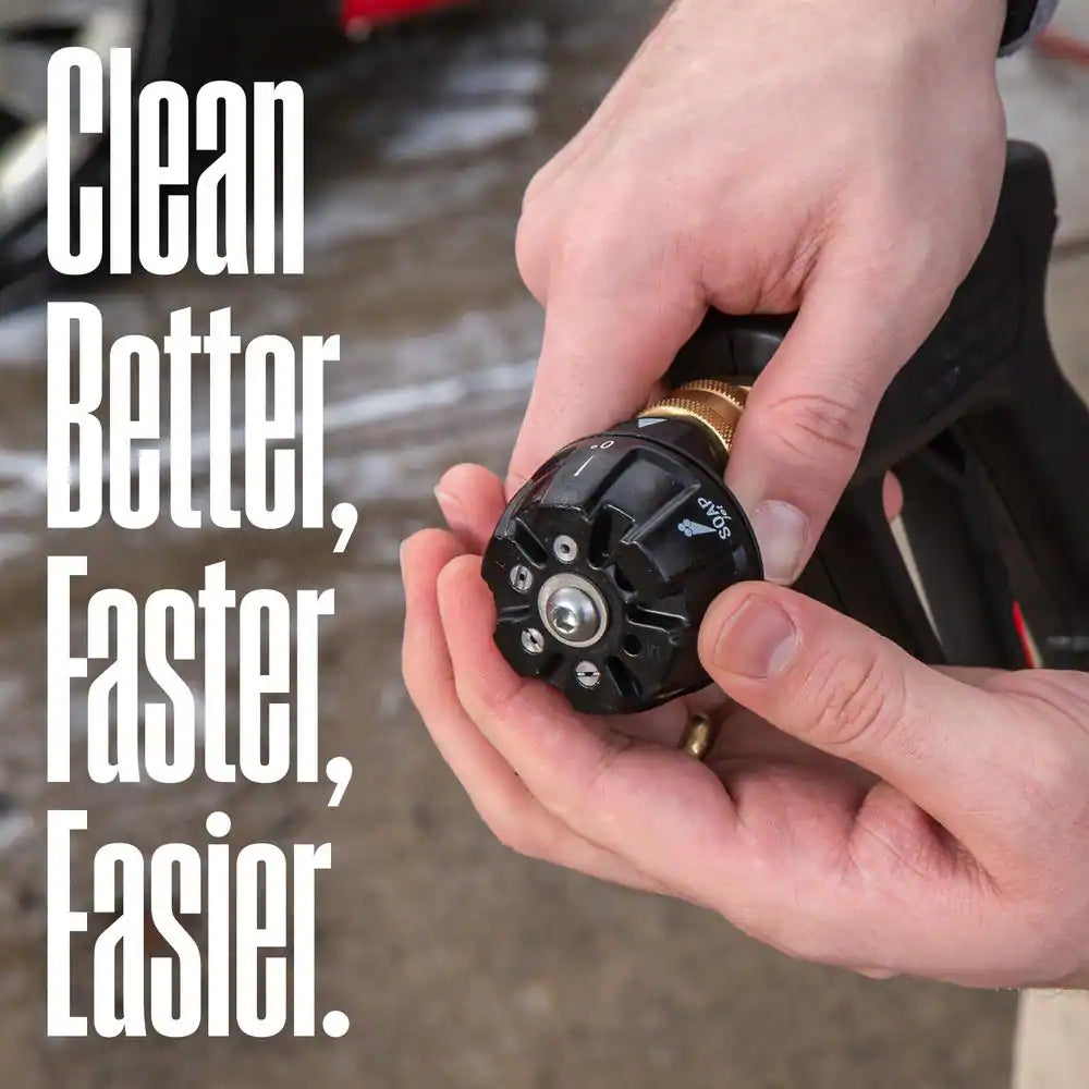 3600 PSI, 1/4 In. Connector Pressure Washer 6-In-1 Nozzle Attachment