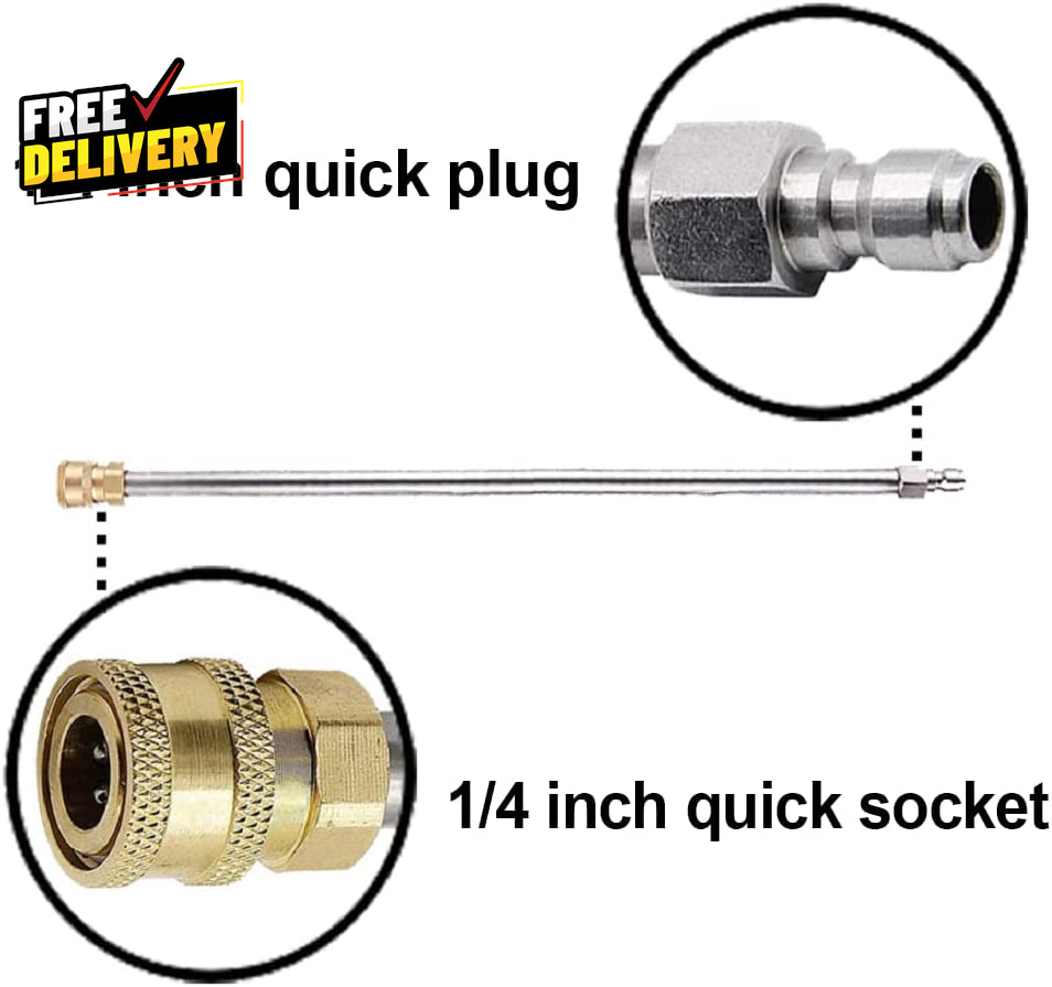 Pressure Washer Extension Wand 17 Inch Stainless Steel 1/4 Inch Quick Connect...