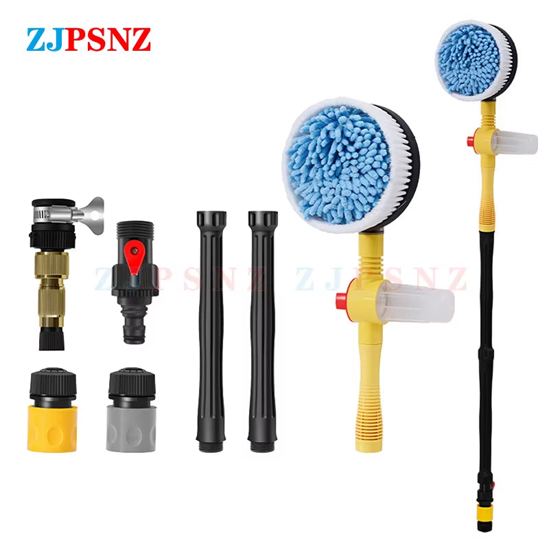 Car Auto 360Degree Rotary Wash Brush Kits Automatic Rotating Adjustable Dip Wash Brush High Pressure Washer for Vehicle Cleaning