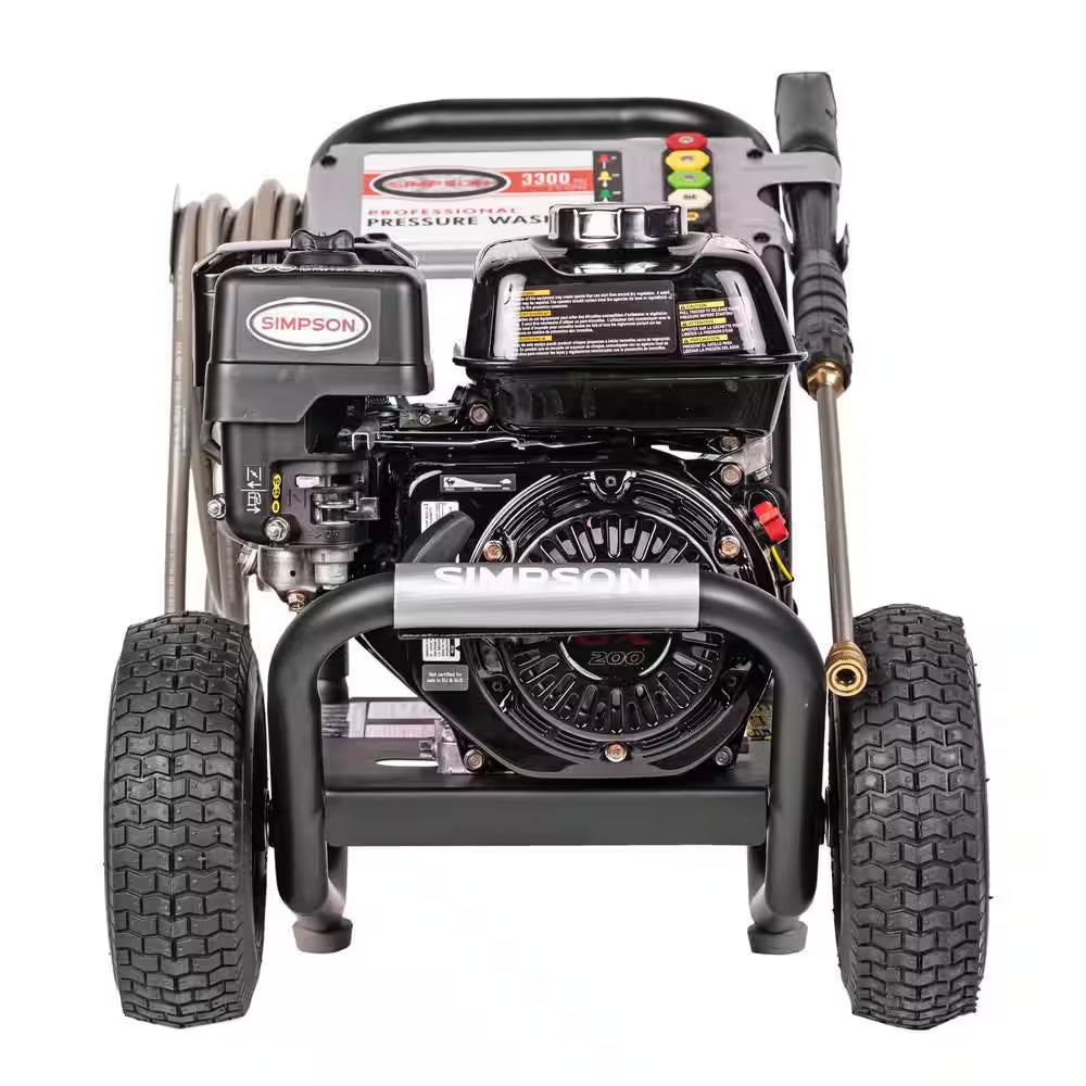 3300 PSI 2.5 GPM Gas Pressure Washer, HONDA GX200 Engine, Reliable Residential Cold Water Power Washer