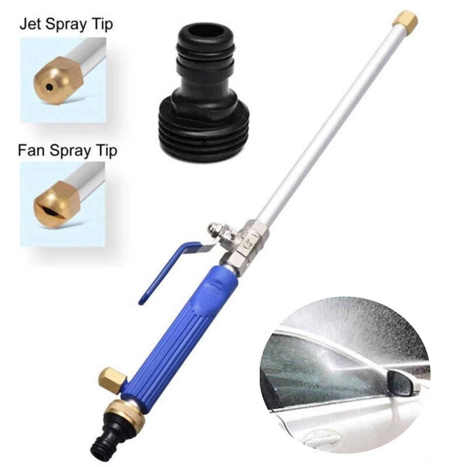High Pressure Power Washer Spray Nozzle Water Hose Wand Attachment for Car Washing High Outdoor Window Washing