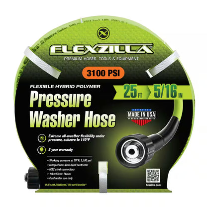 5/16 In. X 25 Ft. 3100 PSI Pressure Washer Hose with M22 Fittings