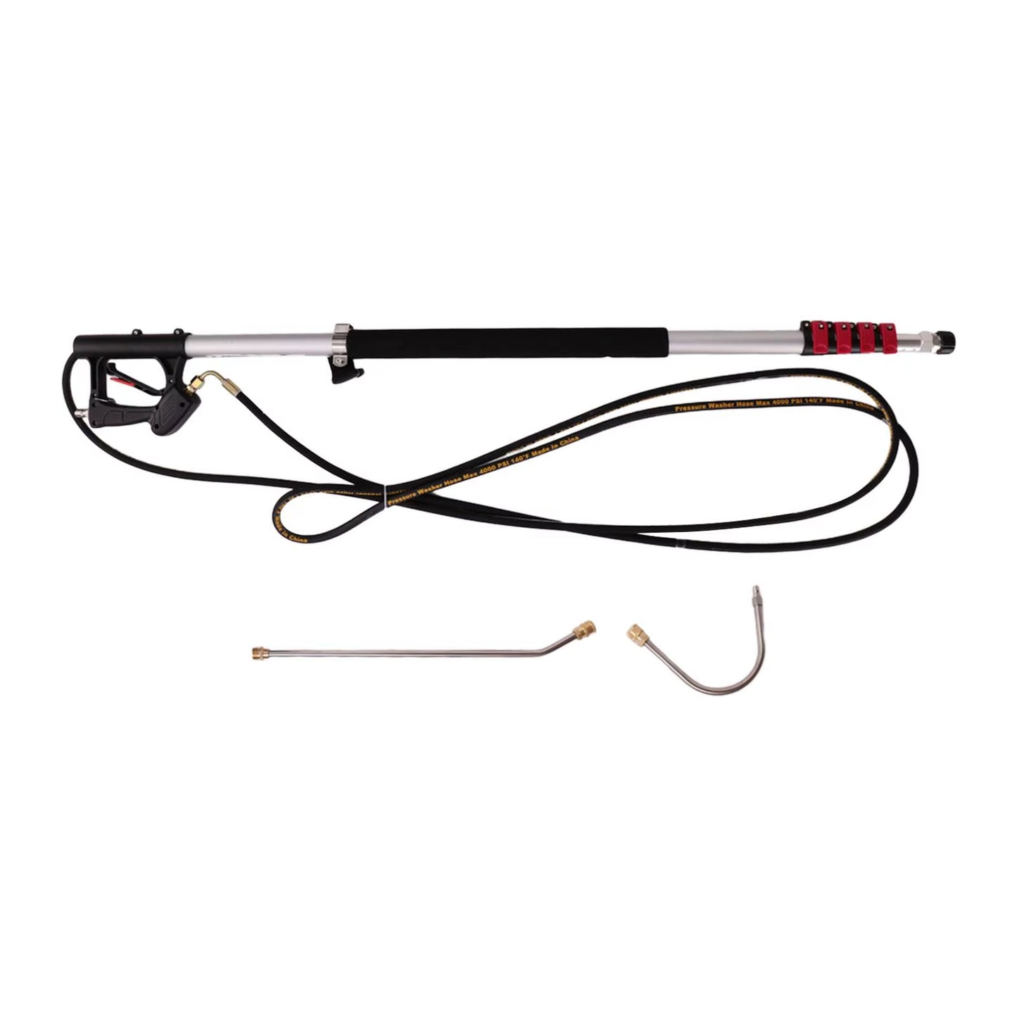 Aluminum Telescopic Lance Pressure Washer Wand 6.33M Quick Connect High Pressure Cleaner Tool for Roof Car
