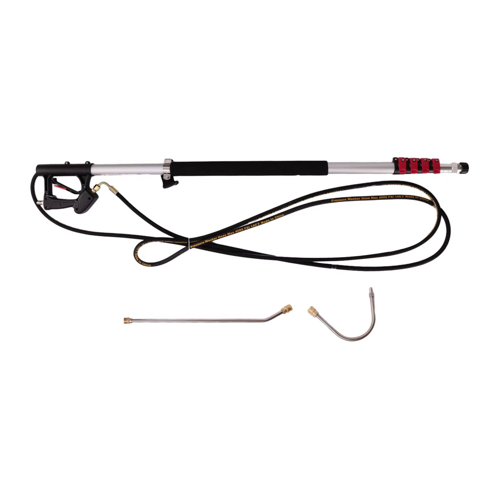 Aluminum Telescopic Lance Pressure Washer Wand 6.33M Quick Connect High Pressure Cleaner Tool for Roof Car