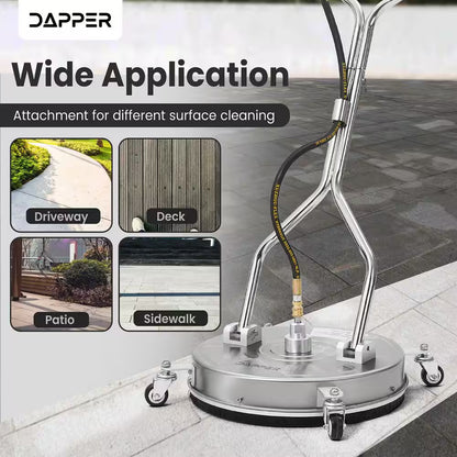 24 In. 4350 PSI Pressure Washer Surface Cleaner with 2 Hose Adapters