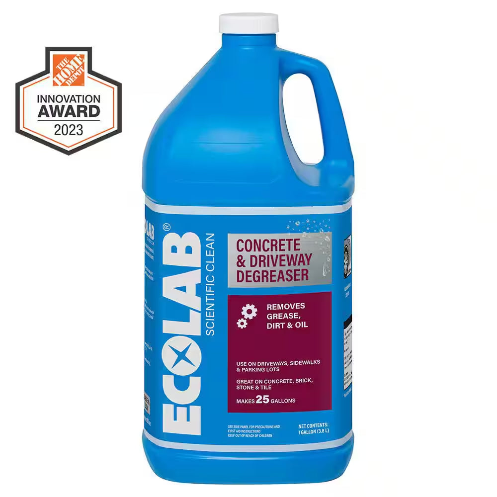 1 Gal. Concrete and Driveway Degreaser Concentrate Pressure Wash, Dissolves Grease and Buildup on Brick and Tile