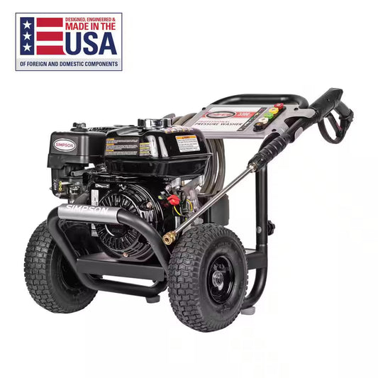 3300 PSI 2.5 GPM Gas Pressure Washer, HONDA GX200 Engine, Reliable Residential Cold Water Power Washer