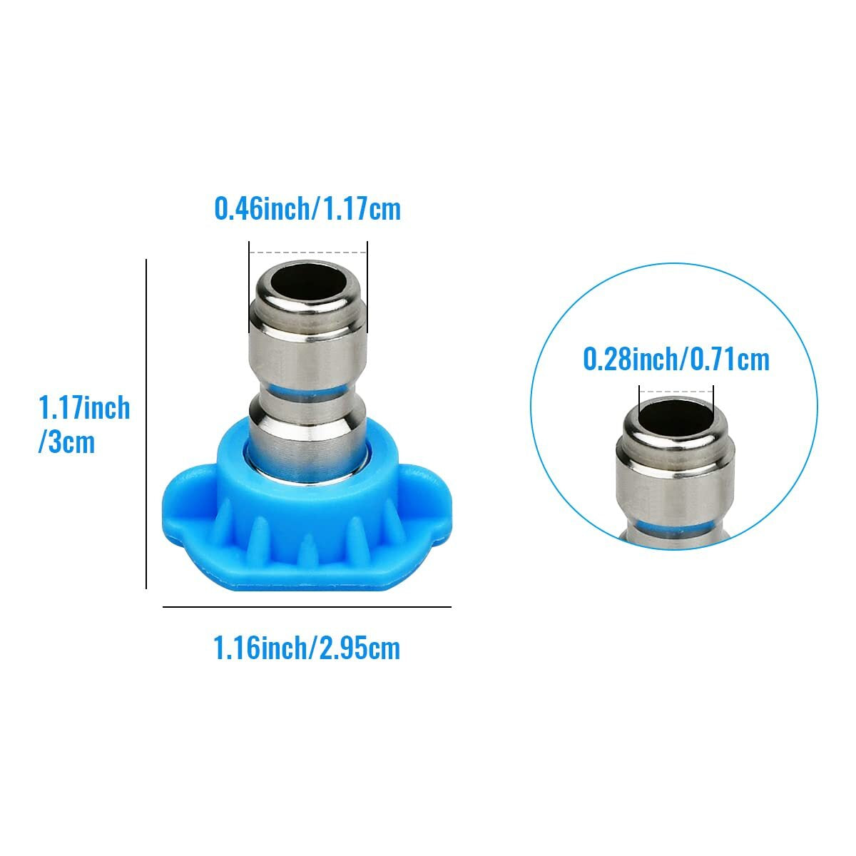 7Pack Pressure Washer Nozzle Tips Car Wash High Pressure Hose Turbo Nozzle Spray