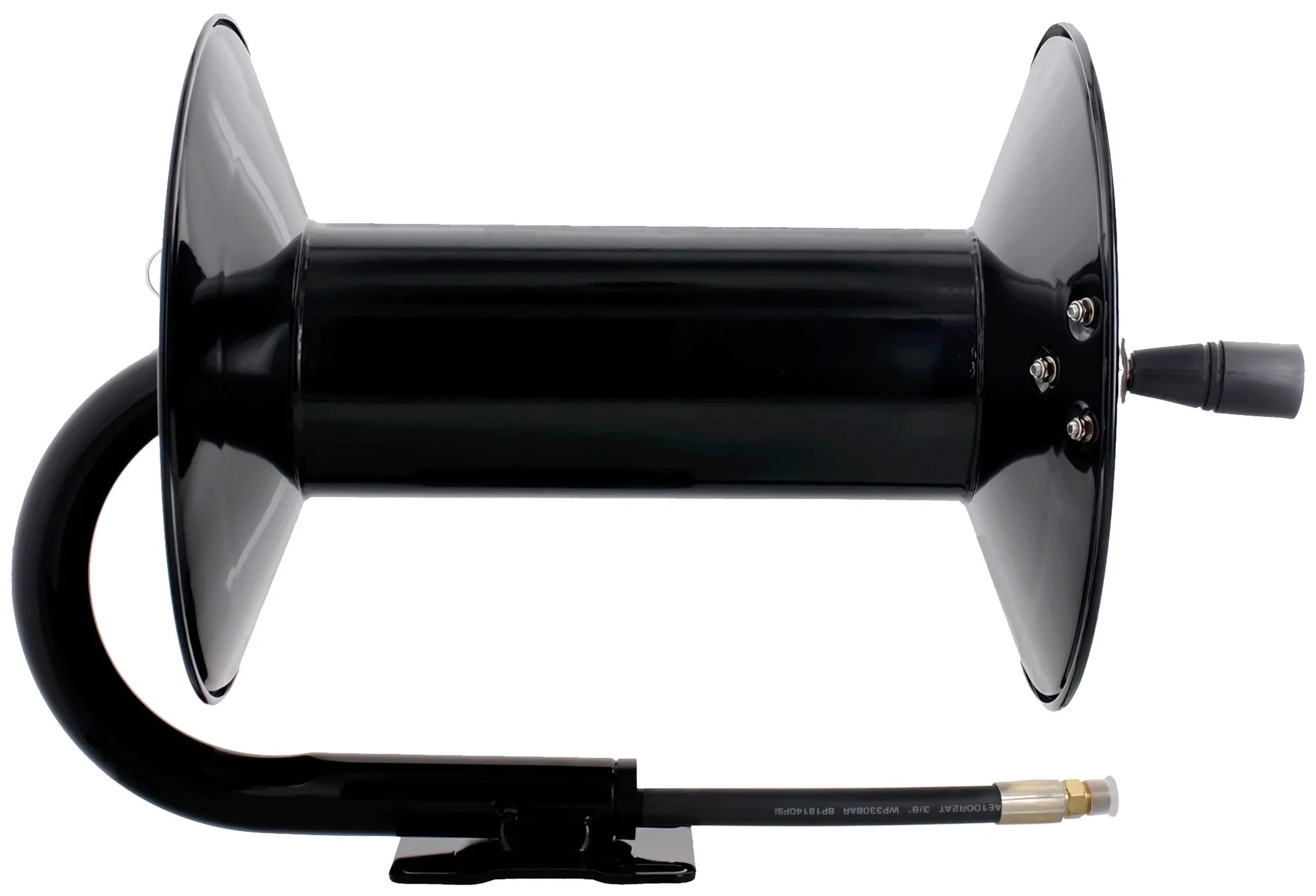 4000 PSI 200' Black Powder Coated Pressure Washer Hose Reel