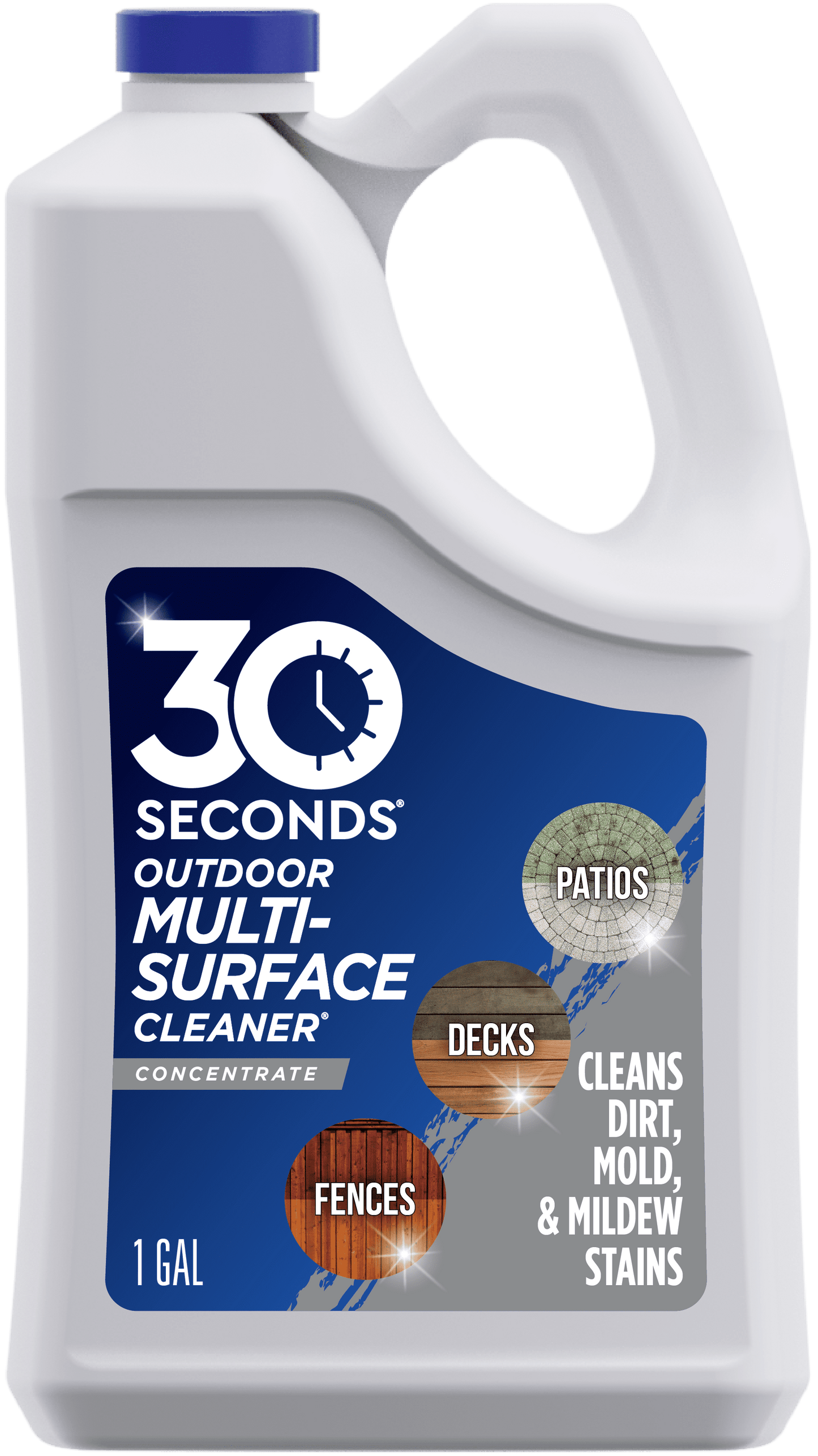 (2 Pack)  Outdoor Multi-Surface Cleaner Concentrate - Cleans Stains from Mildew, Mold & Algae, 1G