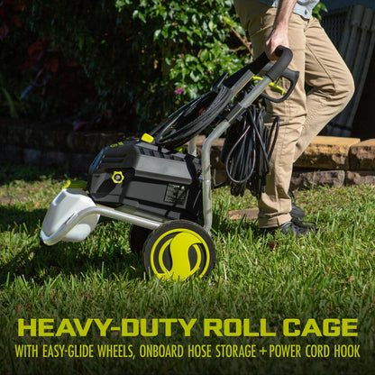 Electric Pressure Washer, Quick Connect Nozzles & Adjustable Wand, 14.9-Amp