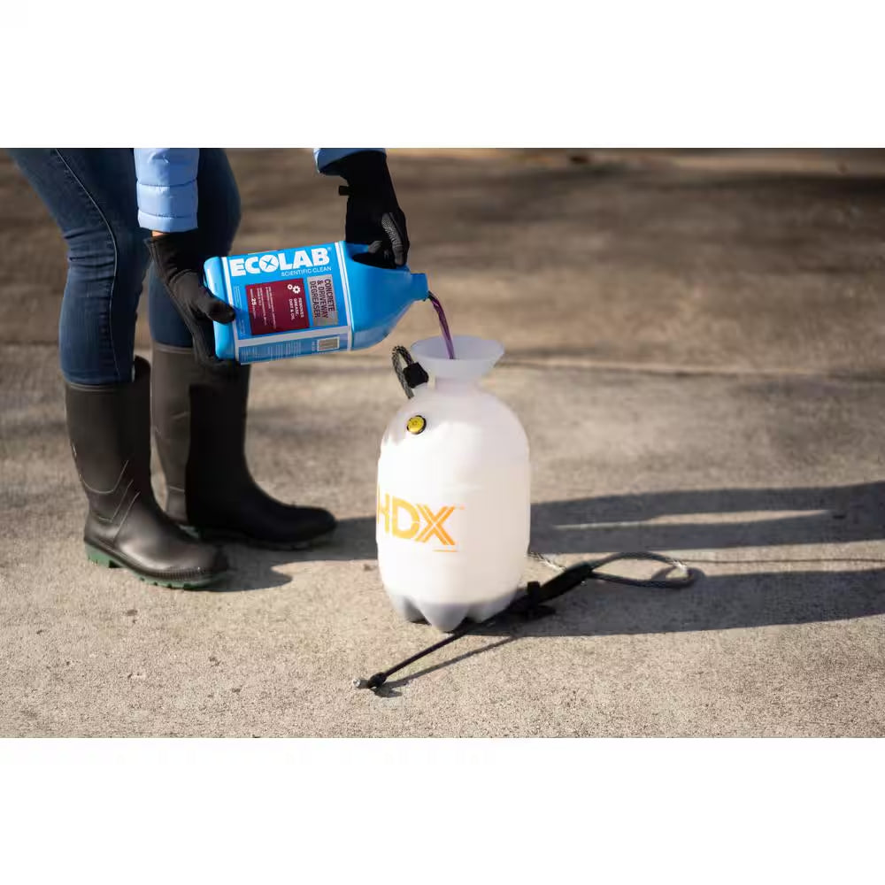 1 Gal. Concrete and Driveway Degreaser Concentrate Pressure Wash, Dissolves Grease and Buildup on Brick and Tile